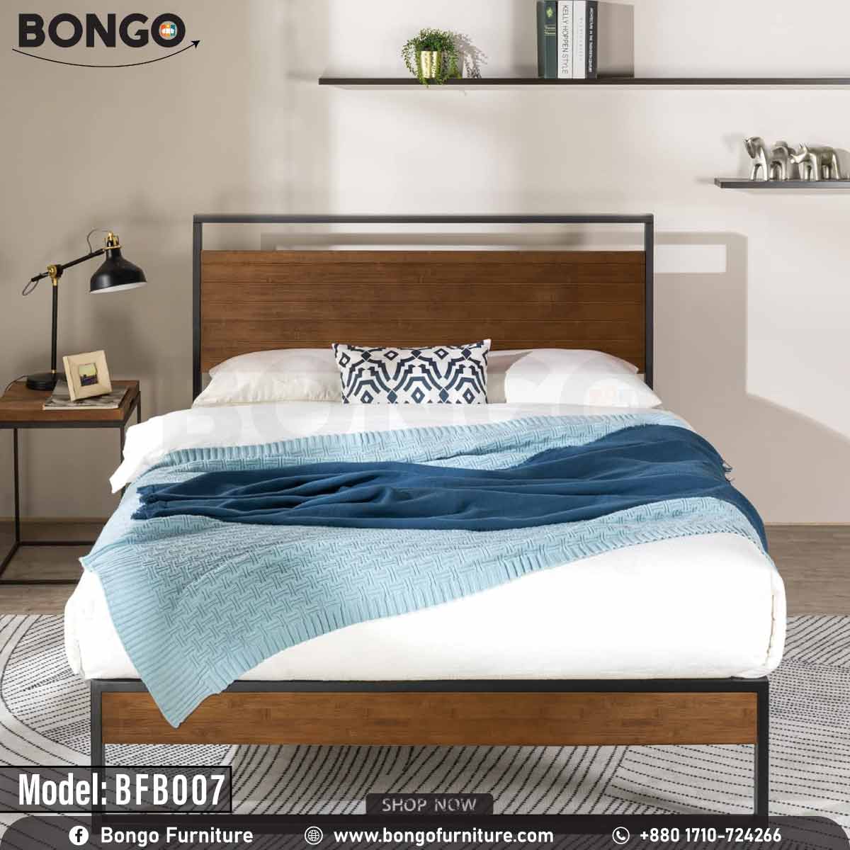 Aura Metallic Bed - BFB007.