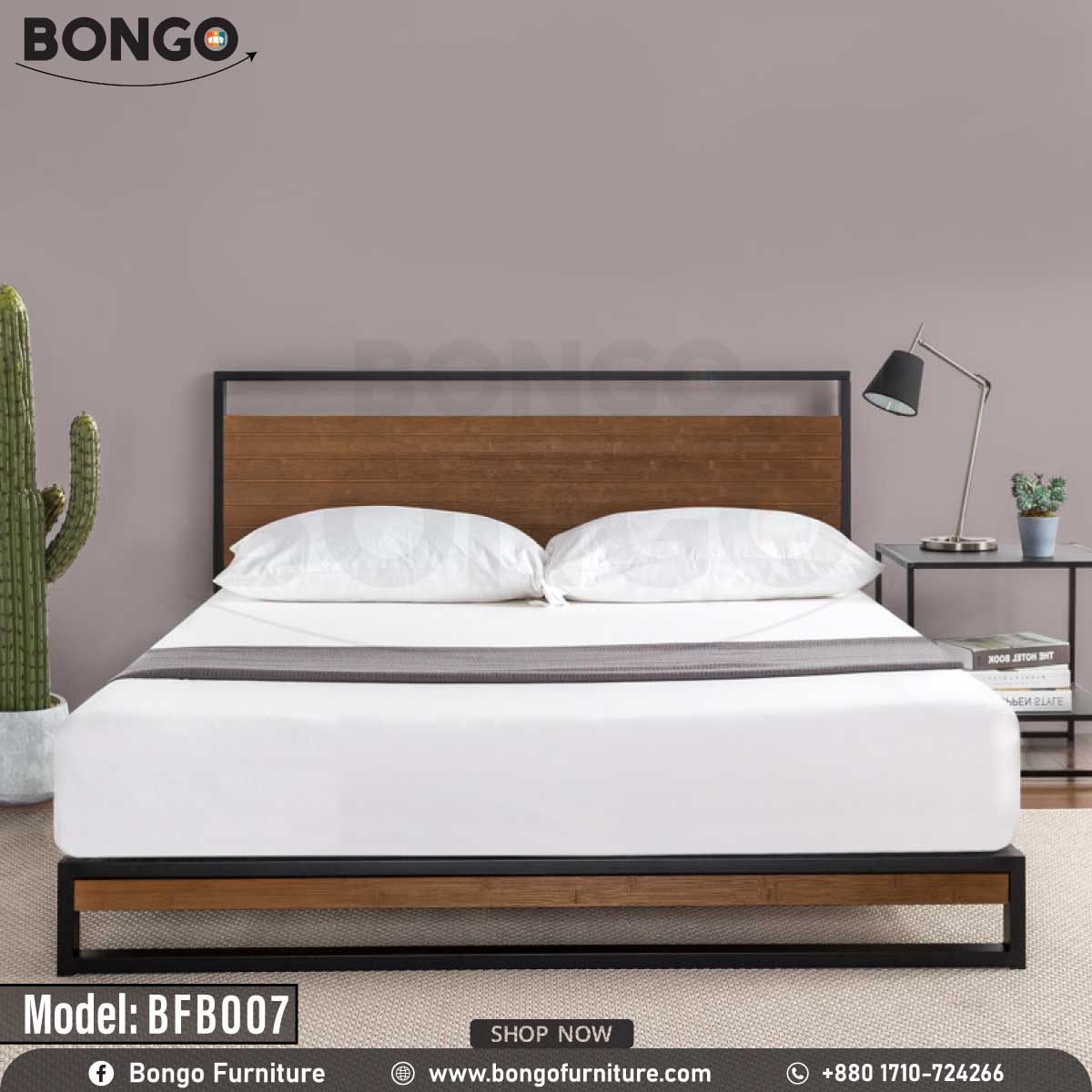 Aura Metallic Bed - BFB007.