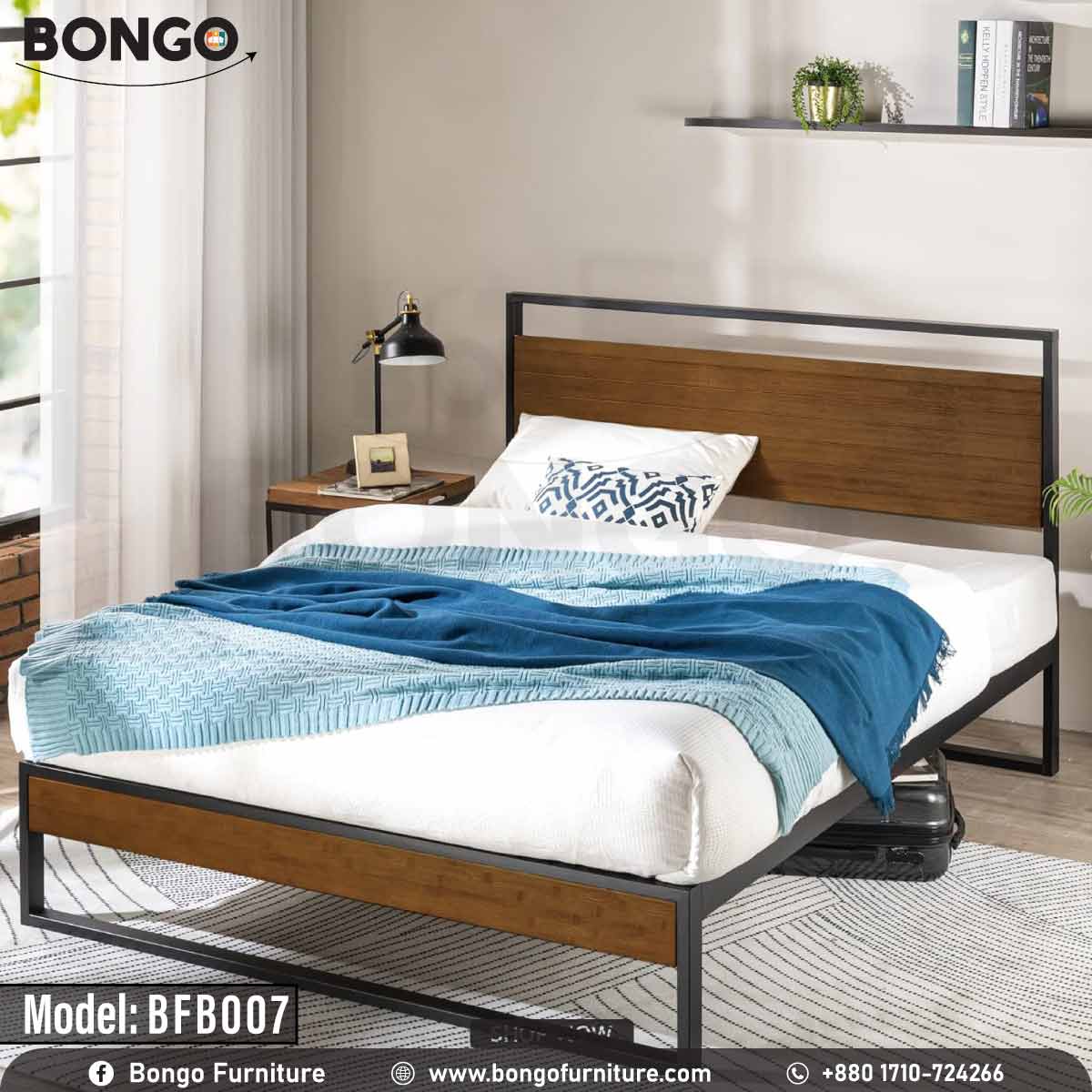 Aura Metallic Bed - BFB007.