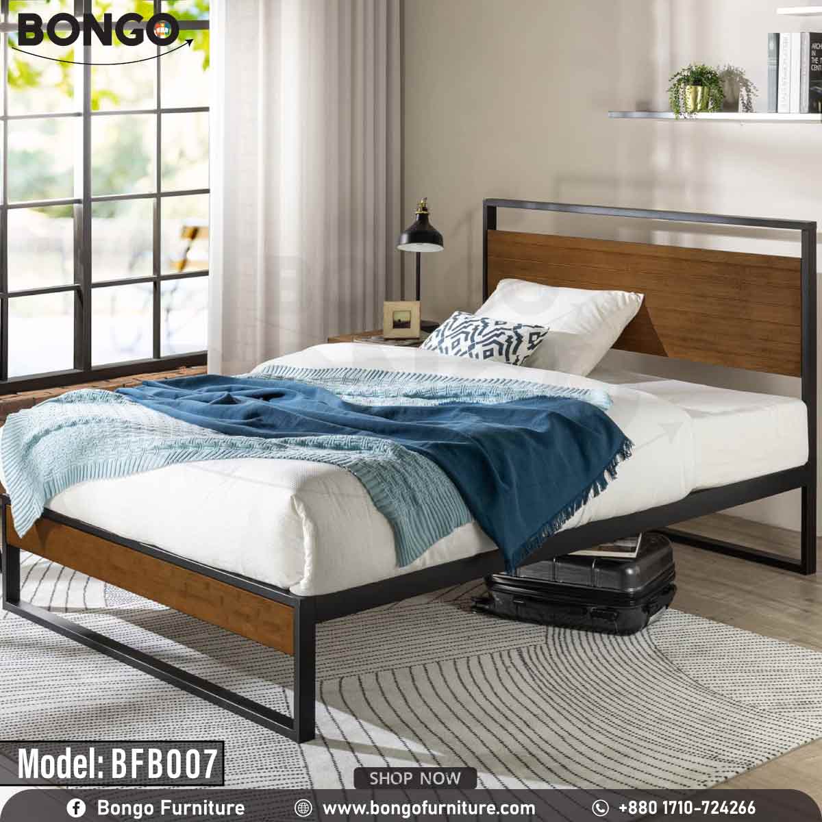 Aura Metallic Bed - BFB007.