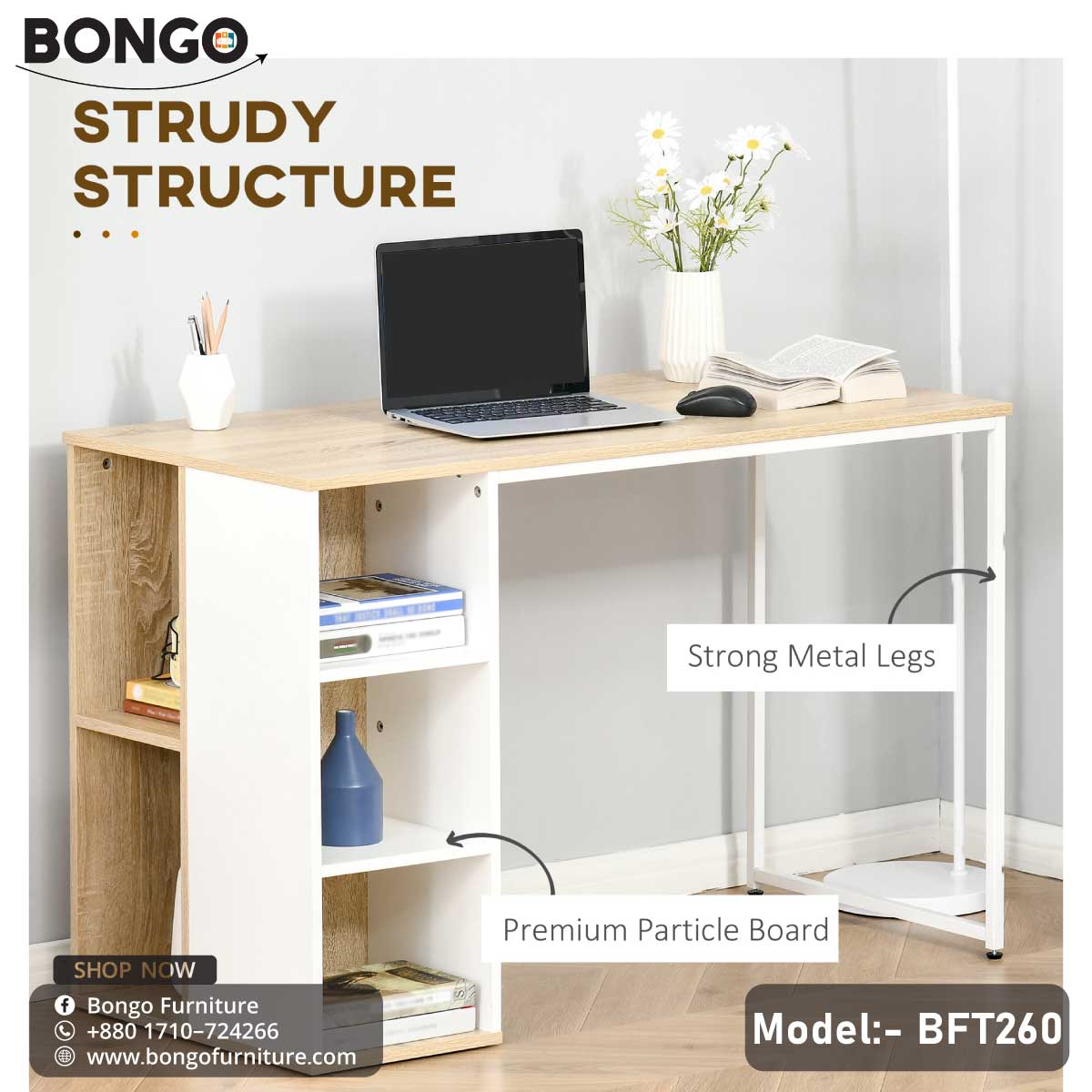 Paragon Study Table & Home office Desk - BFT260.