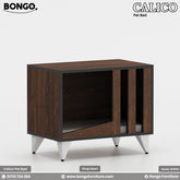 Water Resistant Strong Laminated Board pet bed with 'Bongo' branding on a white background