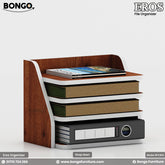 Bongo Eros file organizer with books and binders on a white background