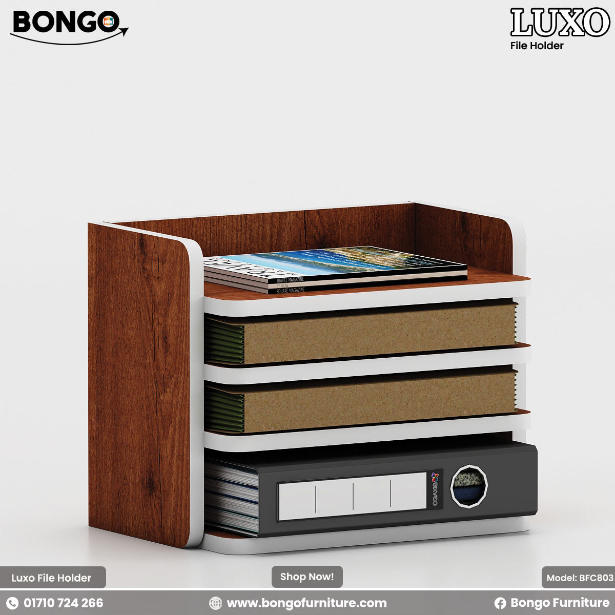 A file holder with white edges and a beige interior, featuring multiple compartments for organizing files.