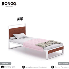 Aura Metallic Bed - BFB007 (Single Size Bed)