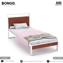 Aura Metallic Bed - BFB007 (Single Size Bed)