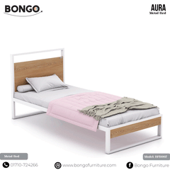 Aura Metallic Bed - BFB007 (Single Size Bed)