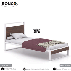Aura Metallic Bed - BFB007 (Single Size Bed)