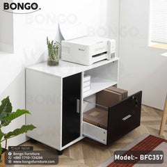 Stepped Mobile File Cabinet - BFC357