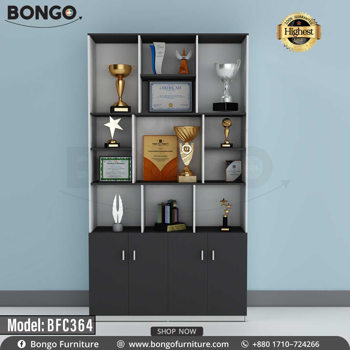 Domicile Trophy Cabinet - BFC364