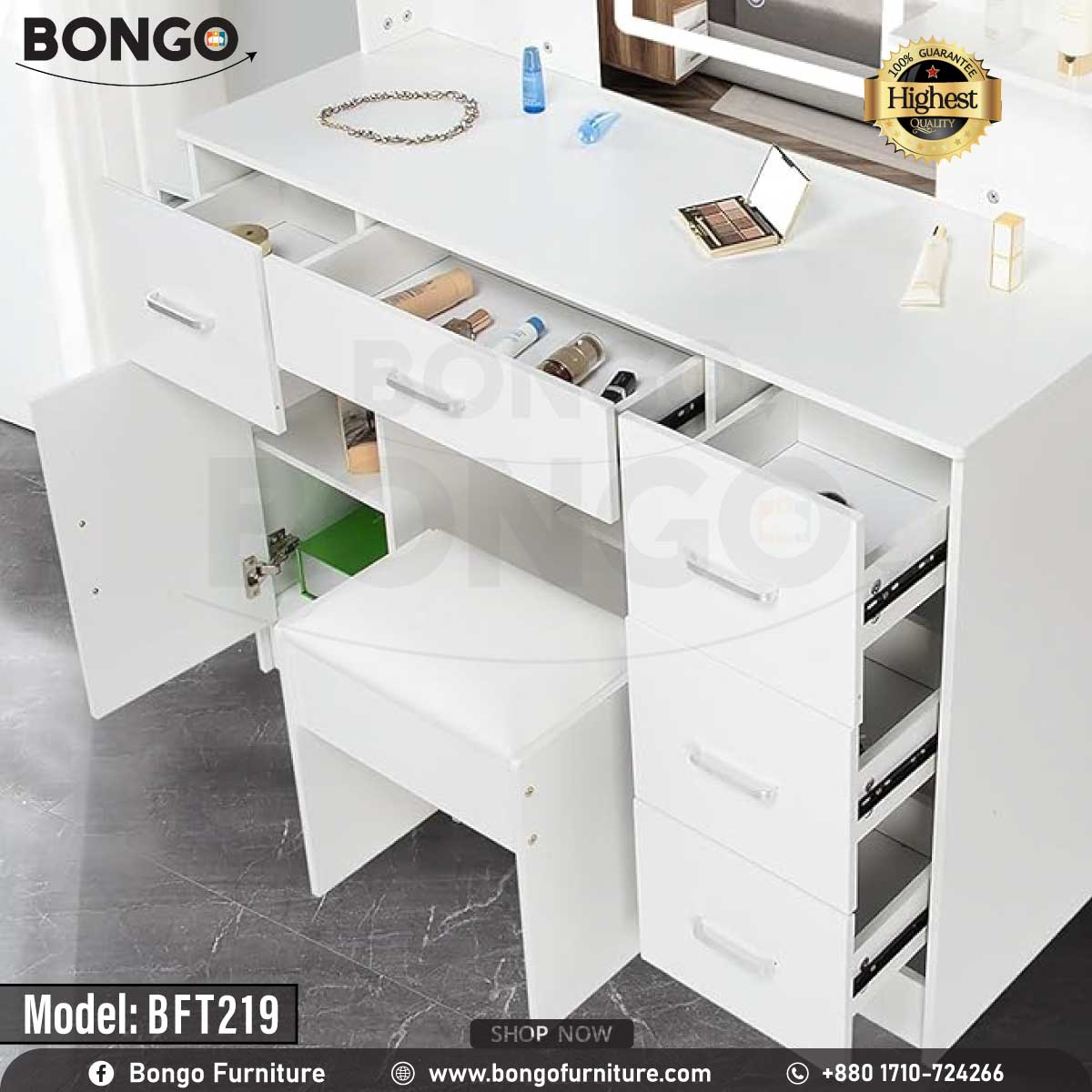 Vogue Dressing Table - BFT219