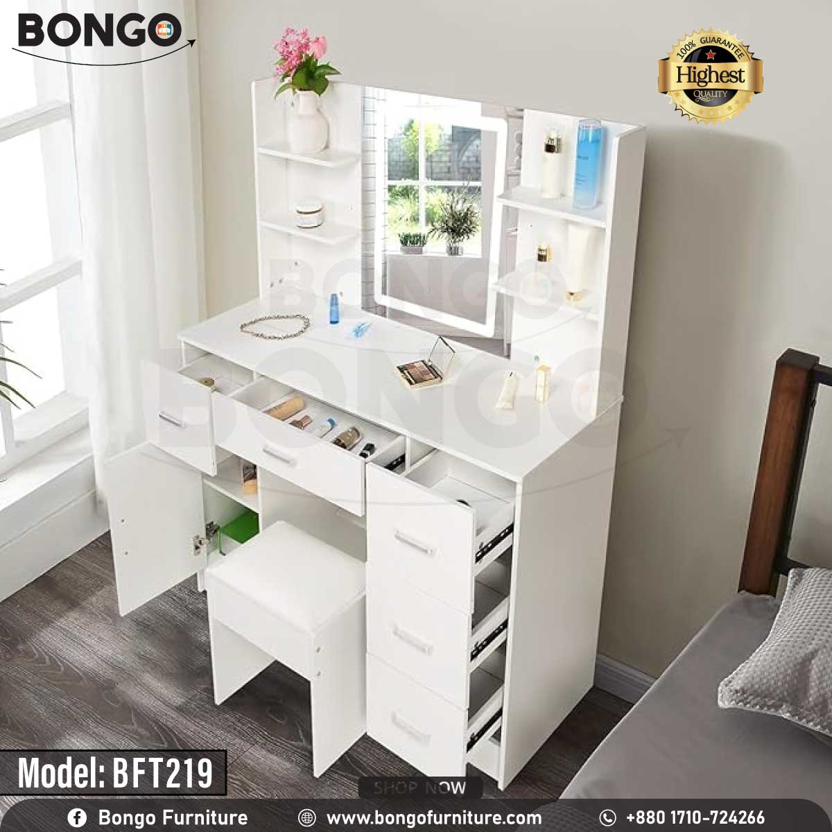 Vogue Dressing Table - BFT219