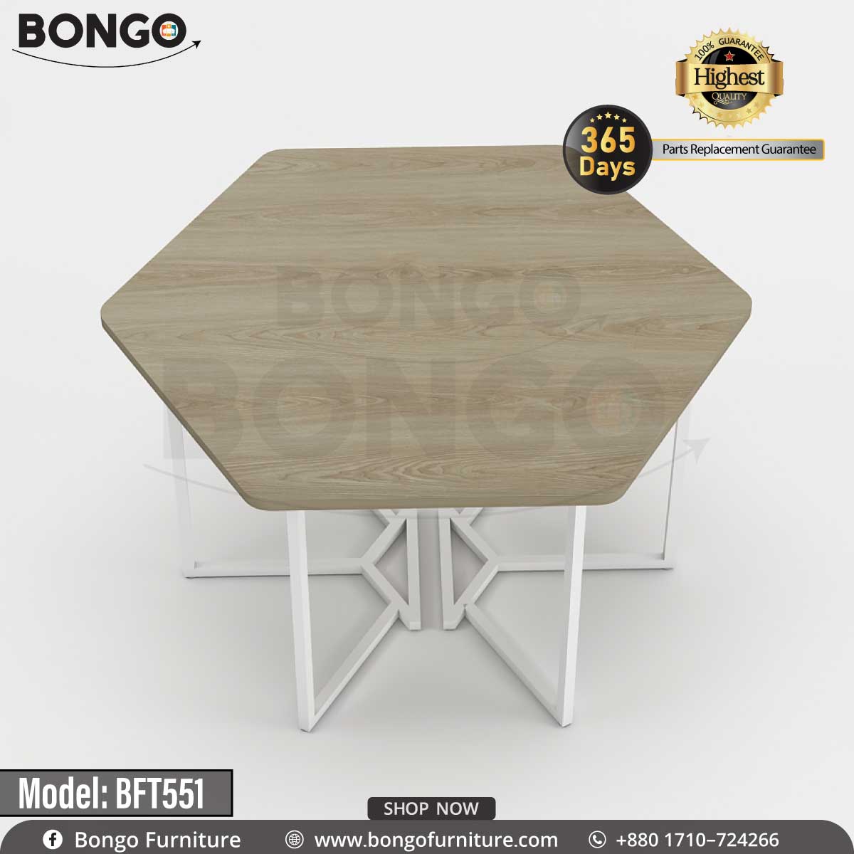 Lounge Hexagon Table - BFT551