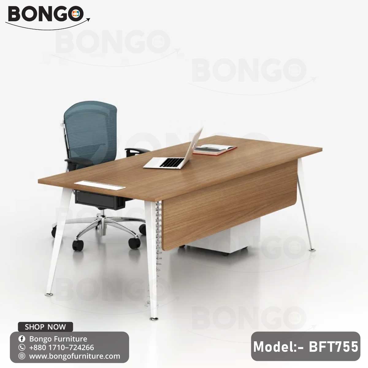 Recess Executive Desk - BFT755