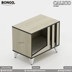 Bongo Calico pet bed on a white background