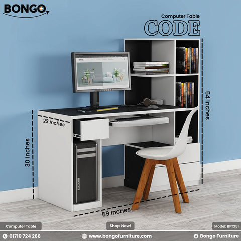Code Computer Table - BFT251 | Bongo Furniture