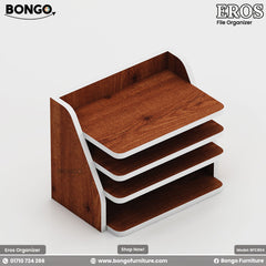 Water Resistant Strong Laminated Board file organizer with 'Bongo' and 'Eros' branding on a white background