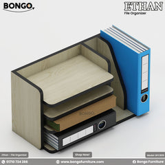 Bongo Ethan file organizer with books on a white background