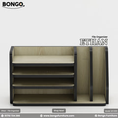 File organizer with Water Resistant Strong Laminated Board design and 'Bongo' branding on a white background