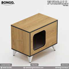 Water Resistant Strong Laminated Board pet bed with a clear front panel on a white background, branded as Bongo Furniture.