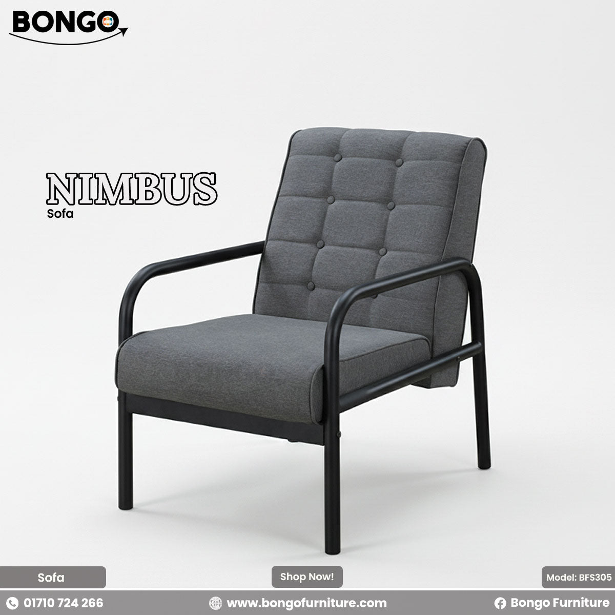 Nimbus Metallic Sofa - BFS305