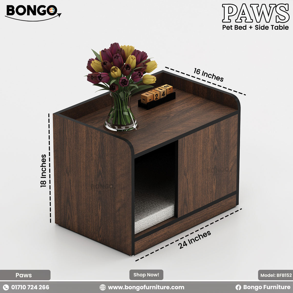 Paws - Cat Bed and Side Table | BFB152