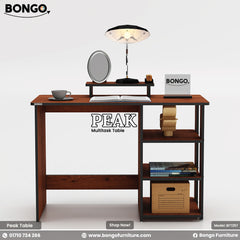 Bongo Peak multitask table with various items on a white background