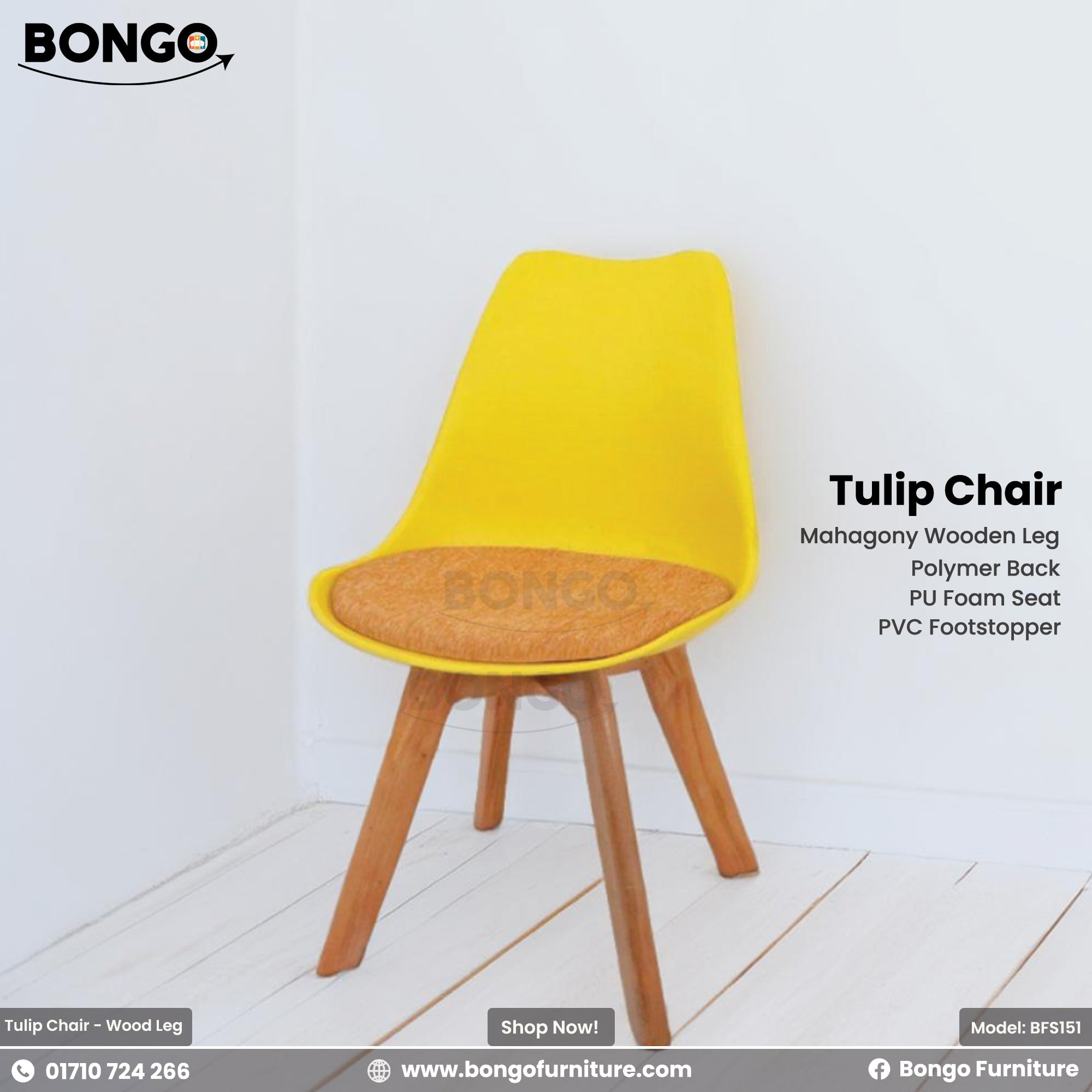 Tulip Chair - Wooden Leg | BFS151