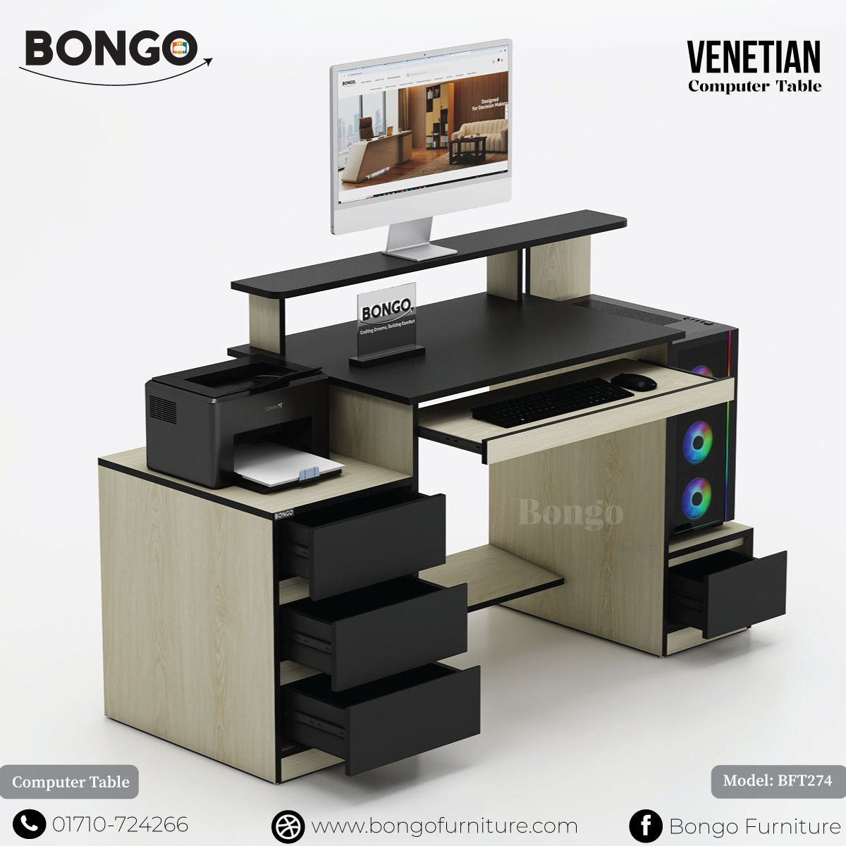 Venetian - Computer Table | BFT274