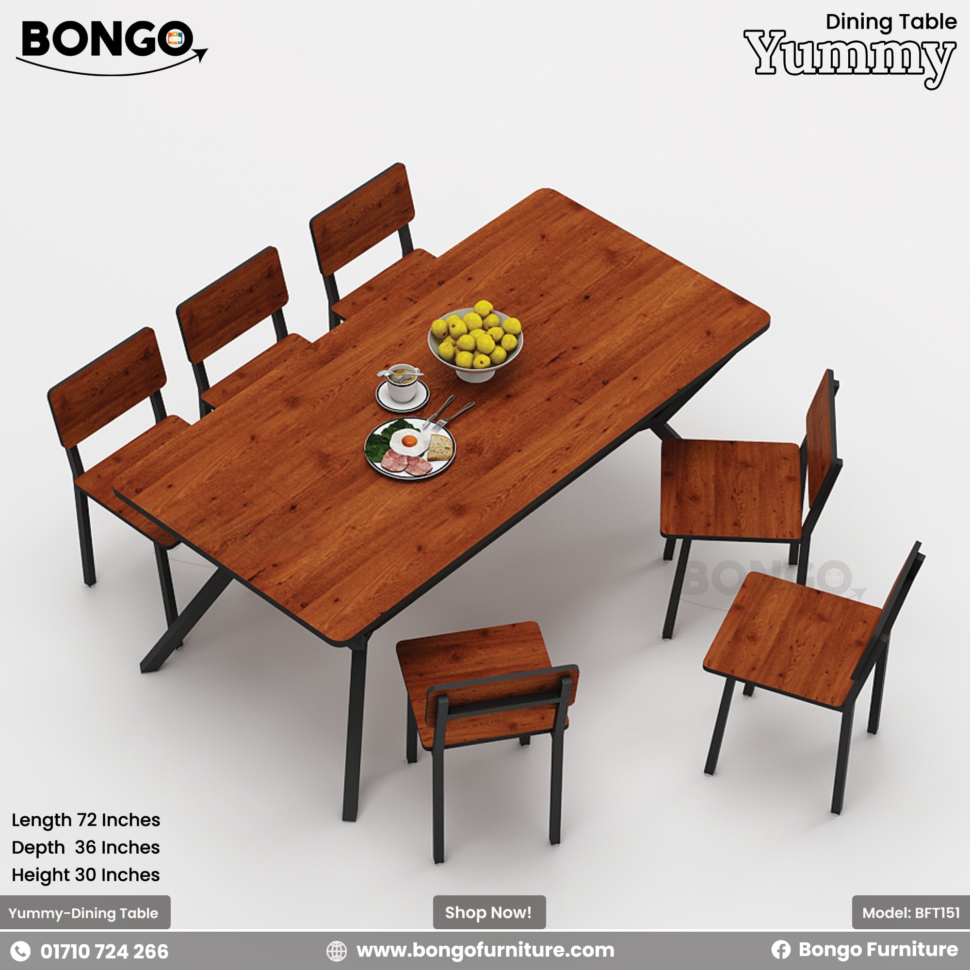 Yummy - Dining Table | BFT151