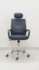 Bongo Furniture Fuoco Office Chair model BFS054 featuring a high mesh back, integrated headrest, and chrome swivel base